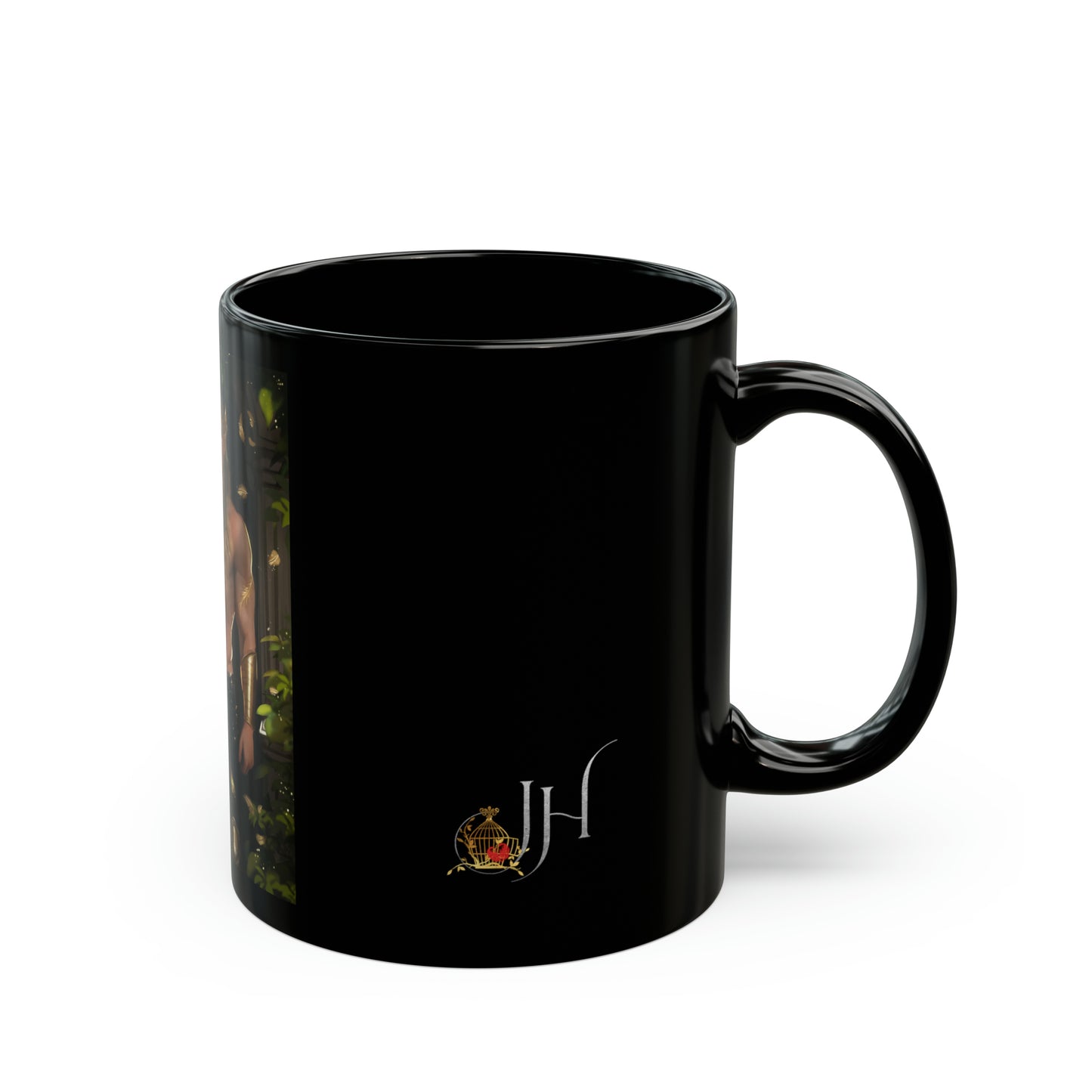 Arrow and Leaf She's Mine Black Mug