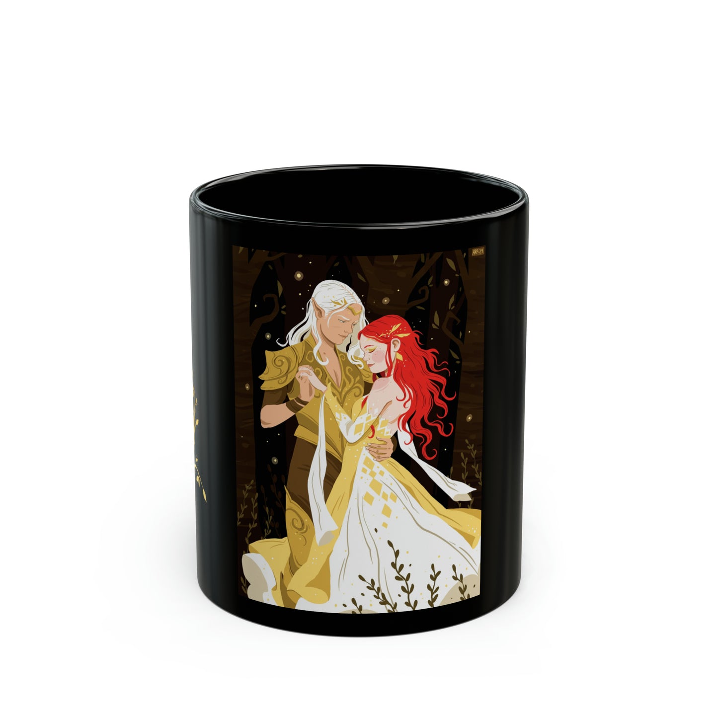 Lara and Ever - Samhain Dance Black Mug