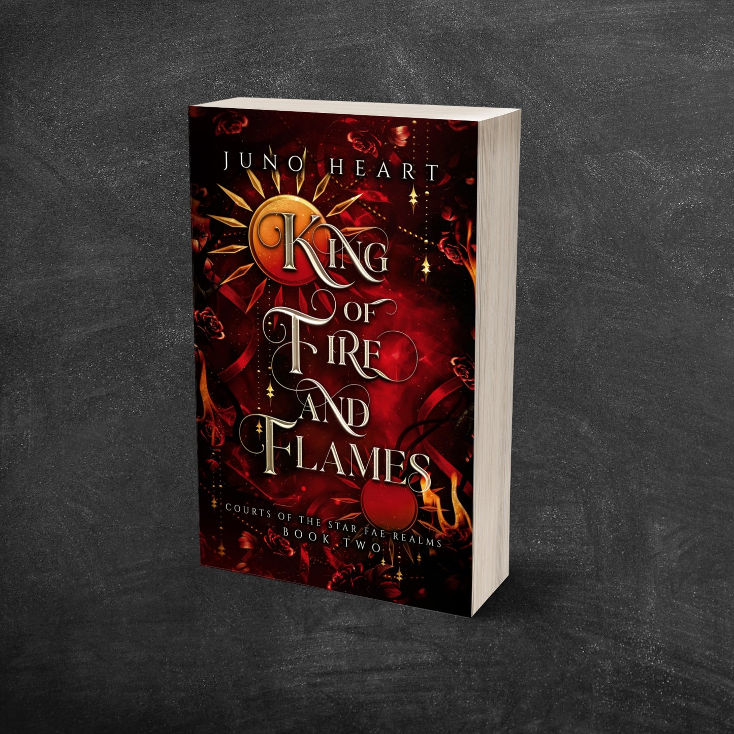 Spicy Fae Fantasy romance book King of Fire and Flames the symbol paperback