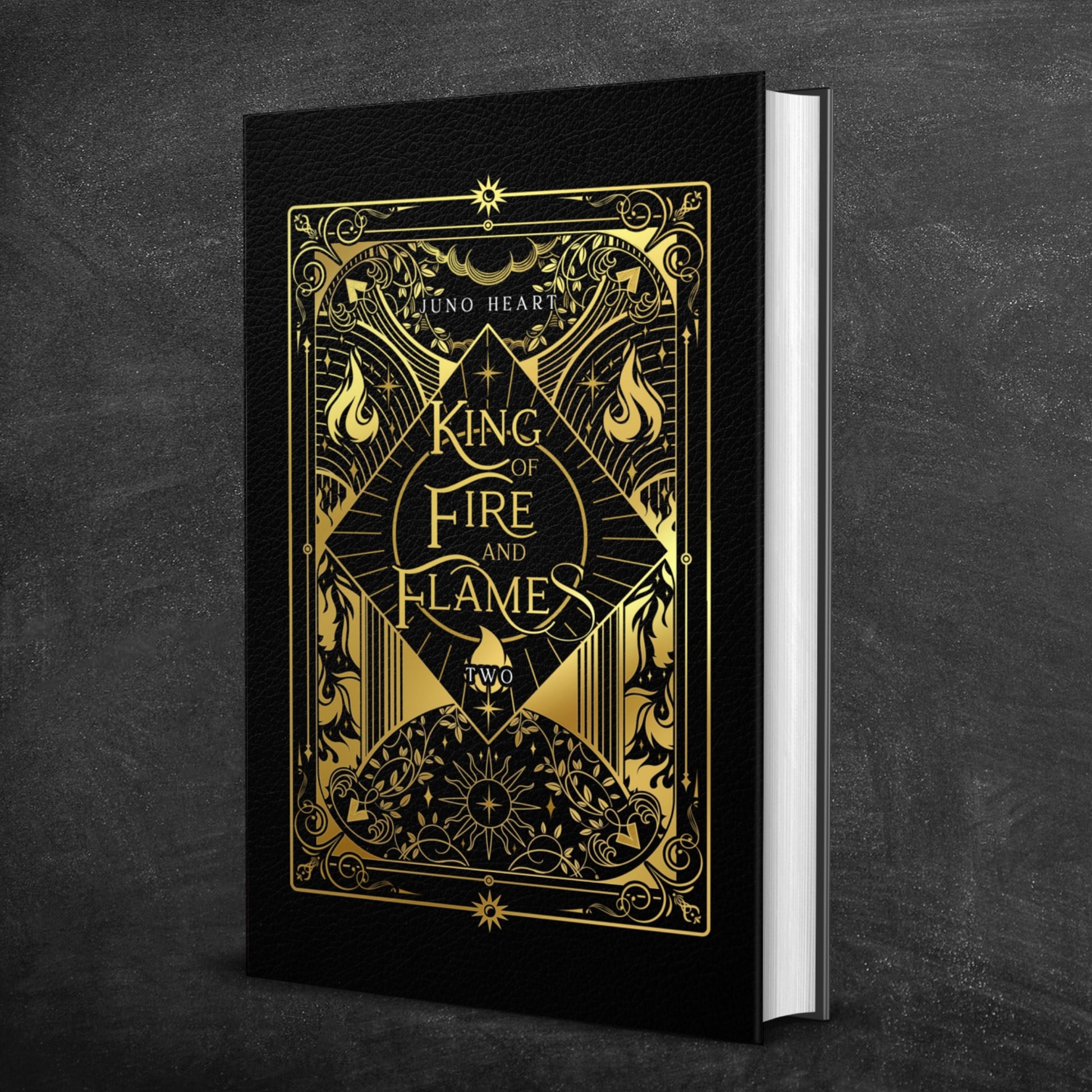 King of Fire and Flames gold foil cover special edition by Juno Heart