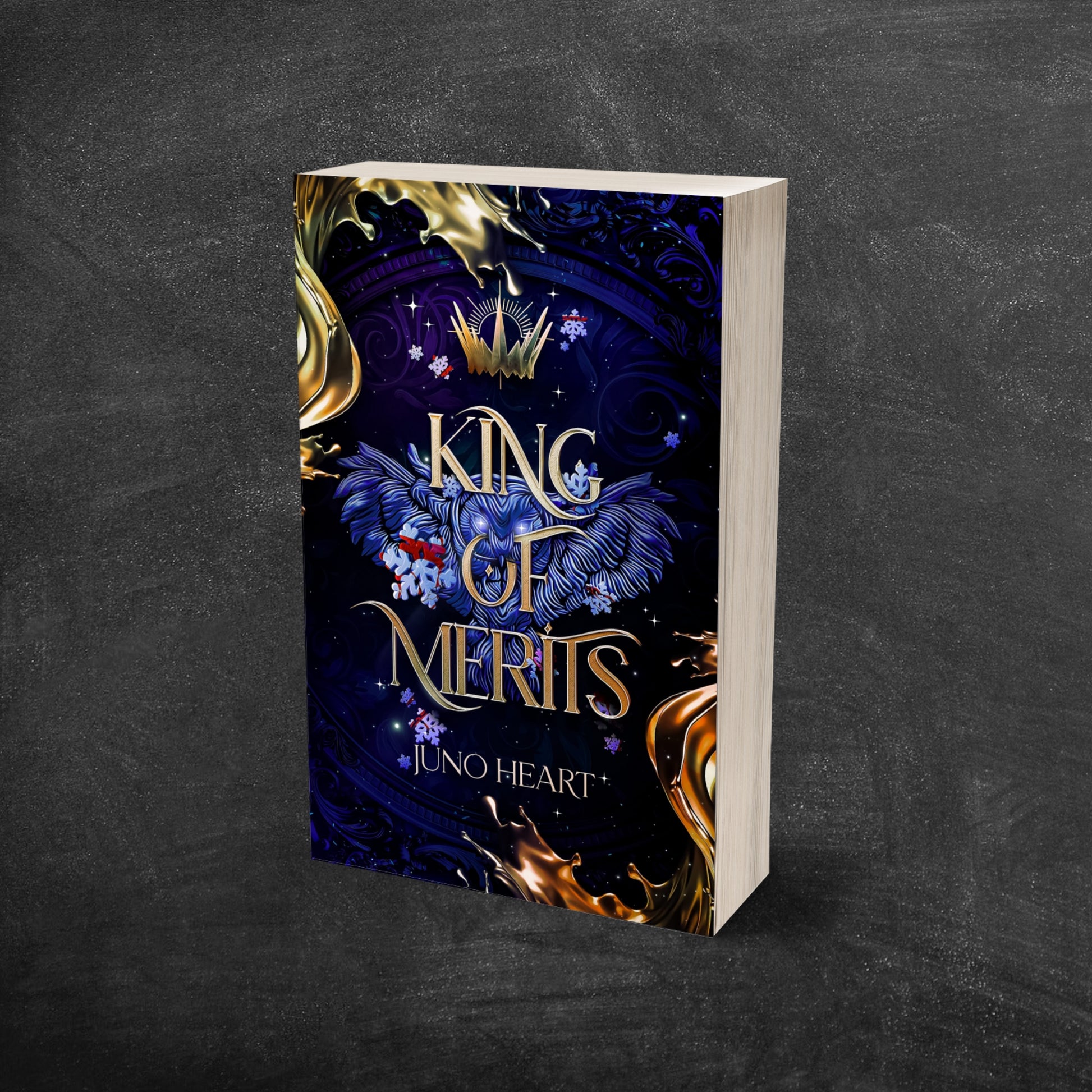 King of Merits print book by Juno Heart. An Unseelie fae king. His halfling enemy. A love to break an ancient curse. 