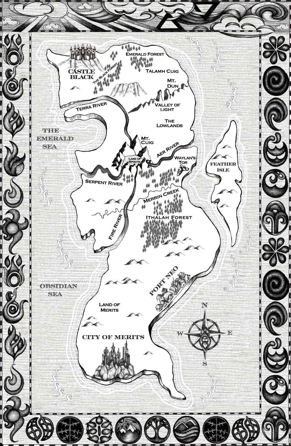 Prince of Then map by Ilse Brookes Design. A swoony fae fantasy romance book. The prequel.  Read it first or last.